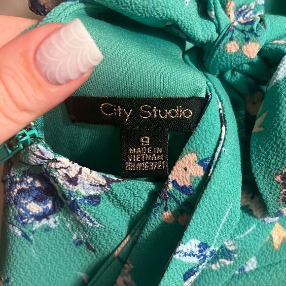 ✨City Studios Juniors Womens Tie-Back Short Mini Sz 9 Dress✨ - Picture 10 of 11
